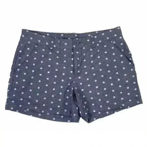bcg Polkadot Blue Chambray Denim Jean Shorts Woman’s Size 6 100% Cotton chino